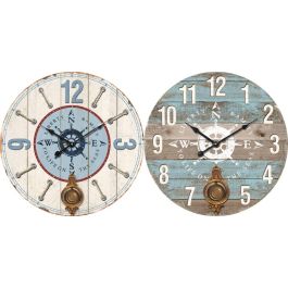Reloj Pared Atlantico DKD Home Decor Azul Blanco 2 x 58 x 58 cm (2 Unidades) Precio: 39.95000009. SKU: B1HVTM8CWR