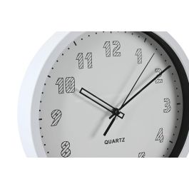 Reloj Pared Basicos DKD Home Decor Blanco Negro 4 x 25.4 x 25.4 cm (2 Unidades)