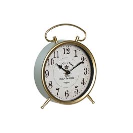 Reloj Sobremesa Glam DKD Home Decor Dorado Turquesa 4.2 x 23 x 16.5 cm (2 Unidades)