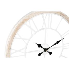 Reloj Pared Vintage DKD Home Decor Natural Blanco 5 x 80 x 80 cm (2 Unidades)