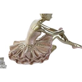 Figura Romantico DKD Home Decor Rosa Champan 7.5 x 9 x 13.5 cm (2 Unidades)