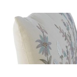 DKD Home Decor Indian23 Cojín Multicolor Poliéster Bordado Flores Hecho a Mano 5 x 30 x 50 cm (2 Unidades)