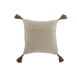 Cojin Boho DKD Home Decor Blanco Roto Natural 45 x 45 cm (2 Unidades)