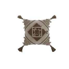 Cojin Boho DKD Home Decor Blanco Roto Natural 45 x 45 cm (2 Unidades) Precio: 30.59000032. SKU: B1FBZV72N4