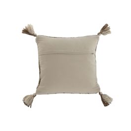 Cojin Boho DKD Home Decor Beige Crema 45 x 45 cm (2 Unidades)