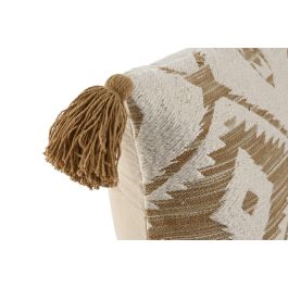 Cojin Boho DKD Home Decor Crema Beige 45 x 45 cm (2 Unidades)