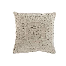 Cojin Boho DKD Home Decor Blanco Roto 45 x 45 cm (2 Unidades)