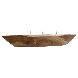 Vela Balines DKD Home Decor Marron Blanco 13 x 5.5 x 39 cm (2 Unidades)