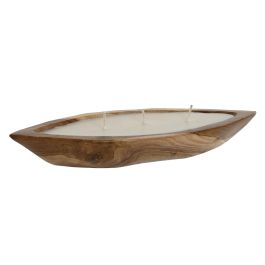 Vela Balines DKD Home Decor Marron Blanco 13 x 5.5 x 39 cm (2 Unidades)