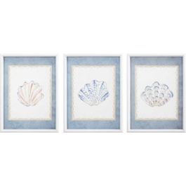 Cuadro Atlantico DKD Home Decor Azul Crema 3.5 x 40 x 30 cm (3 Unidades) Precio: 41.89000035. SKU: B1JXK8HCGV