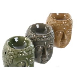 Quemador Oriental DKD Home Decor Verde Mostaza 13.5 x 8 x 17 cm Set de 9 (3 Unidades)