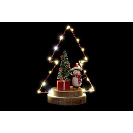 Decoracion Navidad Tradicional DKD Home Decor Rojo Marron 11 x 21 x 17 cm (3 Unidades)