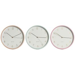 Reloj Pared Basicos DKD Home Decor Lila Verde Menta 4.3 x 25.5 x 25.5 cm (3 Unidades)