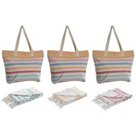 Bolso Mediterraneo DKD Home Decor Multicolor 12 x 36 x 37 cm Set de 2 (3 Unidades)