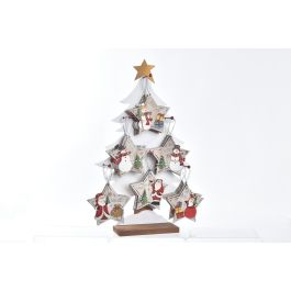 Decoracion Colgante Navidad Tradicional DKD Home Decor Blanco Rojo 12 x 59 x 34 cm (48 Unidades)