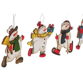 Decoracion Colgante Navidad Tradicional DKD Home Decor Multicolor 12 x 53 x 30 cm (48 Unidades)