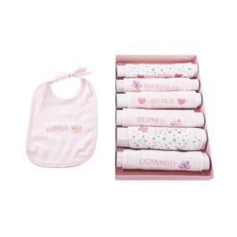 Babero Baby DKD Home Decor Rosa Azul 29 x 3 x 19 cm Set de 7 (4 Unidades)