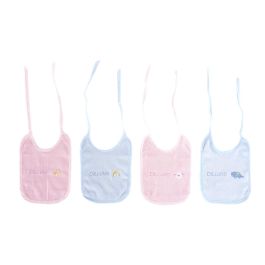 Babero Baby DKD Home Decor Azul Celeste Rosa 29 x 3 x 19 cm Set de 7 (4 Unidades)