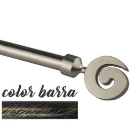 Barra Cortina Basicos DKD Home Decor Negro Dorado 16 x 16 x 160 cm (4 Unidades)