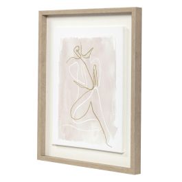 Cuadro Scandi DKD Home Decor Beige Blanco 3.5 x 52 x 42 cm (4 Unidades)