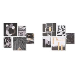 Cuadro Moderno DKD Home Decor Negro Dorado 2.5 x 25 x 25 cm Set de 5 (4 Unidades) Precio: 65.94999972. SKU: B1CZCVZEE2