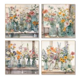 Cuadro Shabby DKD Home Decor Multicolor 3.5 x 80 x 80 cm (4 Unidades) Precio: 121.49999983. SKU: B15YM64MCR