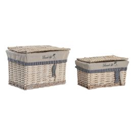 Cesta Mediterraneo DKD Home Decor Beige Azul 25 x 24 x 37 cm Set de 2 (4 Unidades) Precio: 123.78999985. SKU: B1DXMKE42C