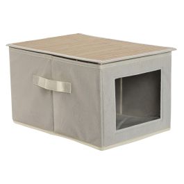 Caja Basicos DKD Home Decor Natural Blanco 38 x 21 x 25 cm (4 Unidades)