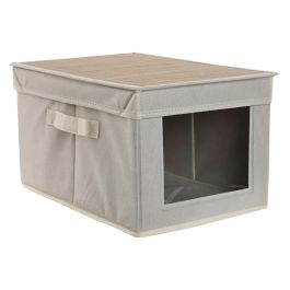 Caja Basicos DKD Home Decor Natural Blanco 38 x 21 x 25 cm (4 Unidades)