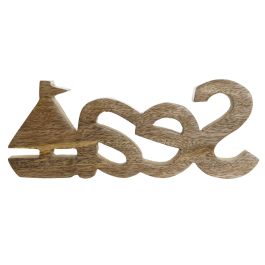 DKD Home Decor Decoracion Mediterraneo Azul Natural Mango 2.5 x 9 x 25 cm (4 Unidades)