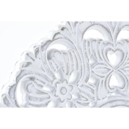 Decoracion Pared Arabe DKD Home Decor Blanco 2 x 38 x 38 cm (4 Unidades)