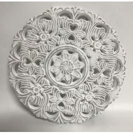 Decoracion Pared Arabe DKD Home Decor Blanco 2 x 38 x 38 cm (4 Unidades) Precio: 33.59000051. SKU: B14KJMGRHF