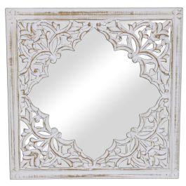 Espejo Indio DKD Home Decor Blanco 1.5 x 41 x 40.5 cm (4 Unidades) Precio: 77.95000048. SKU: B18SCE54SC
