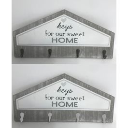 Guardallaves Urban DKD Home Decor Gris 4 x 19 x 39 cm (4 Unidades) Precio: 20.5094993224. SKU: B16WE7BTFL