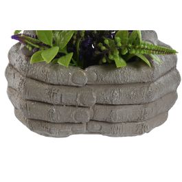 Planta Moderno DKD Home Decor Gris Verde 16 x 17 x 18.5 cm (4 Unidades)