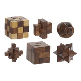 Juego Colonial DKD Home Decor Marron Oscuro 12 x 6 x 17.5 cm Set de 6 (4 Unidades)