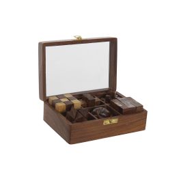 Juego Colonial DKD Home Decor Marron Oscuro 12 x 6 x 17.5 cm Set de 6 (4 Unidades)