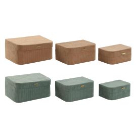 Caja Glam DKD Home Decor Verde Marron Claro 17 x 10 x 23 cm Set de 3 (4 Unidades) Precio: 102.8378993829. SKU: B1C7ZE5VHD