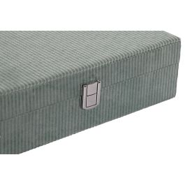 Joyero Glam DKD Home Decor Verde Marron Claro 19 x 7 x 28 cm (4 Unidades)