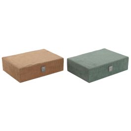 Joyero Glam DKD Home Decor Verde Marron Claro 19 x 7 x 28 cm (4 Unidades)