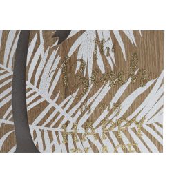 Decoracion Luminosa Tropical DKD Home Decor Blanco Marron 3.5 x 26 x 20 cm (4 Unidades)
