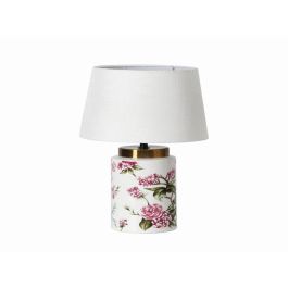 DKD Home Decor Lámpara Sobremesa Shabby Rosas Gres y Lino Blanco Beige 42 cm Alto, Bombilla E27 40W, Pack 4 Unidades Precio: 95.5000002. SKU: B195NQFDFB