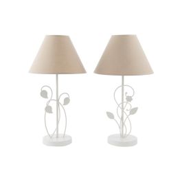 Lampara Sobremesa Tradicional DKD Home Decor Beige Blanco 25 x 45 x 25 cm (4 Unidades) Precio: 86.49999963. SKU: B16NV834TJ