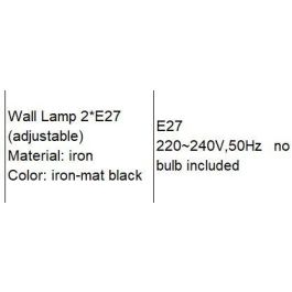 Lampara Aplique Urban DKD Home Decor Negro 21 x 16 x 50 cm (4 Unidades)