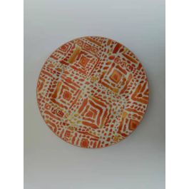 Plato Colonial DKD Home Decor Naranja 19 x 2 x 19 cm (4 Unidades)