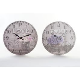 Reloj Shabby DKD Home Decor Gris Lila 4 x 33 x 33 cm (4 Unidades) Precio: 20.50000029. SKU: B12PBLXN95