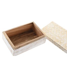 Joyero Arabe DKD Home Decor Dorado Blanco Rozado 10 x 6 x 15 cm Set de 2 (4 Unidades)