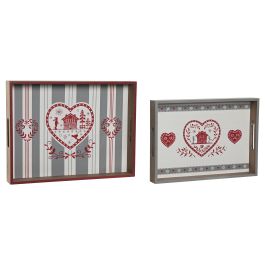 Bandeja Alpino DKD Home Decor Rojo Gris 30 x 5 x 40 cm Set de 2 (4 Unidades) Precio: 71.9950004114. SKU: B15W9F6WQY