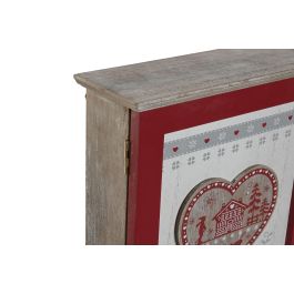 Guardallaves Alpino DKD Home Decor Rojo Blanco 6.5 x 26 x 20 cm (4 Unidades)