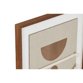 Cuadro Scandi DKD Home Decor Blanco Natural 2.3 x 50.3 x 36 cm (4 Unidades)